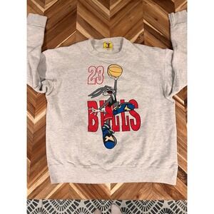 RARE‎ Vintage Bulls Bugs Bunny Jordan Crewneck Made In USA